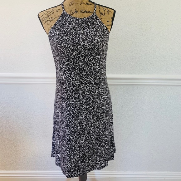 michael kors black and white floral dress